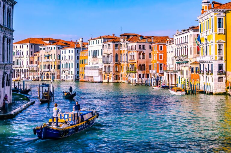 landscape photo of a Venice canal